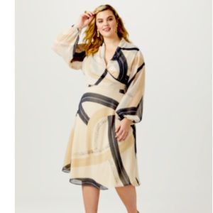 NWT Sabrina Collective Black and Cream Dress